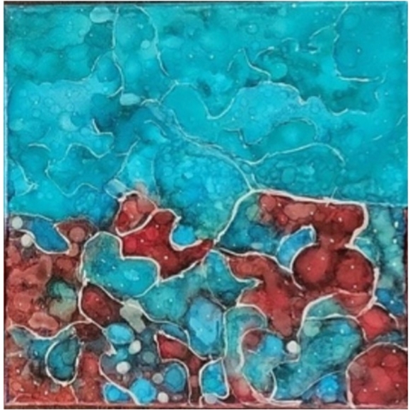 Hand Crafted Other - Hand Crafted Abstract Design 12x12 Inches Canvas Picture